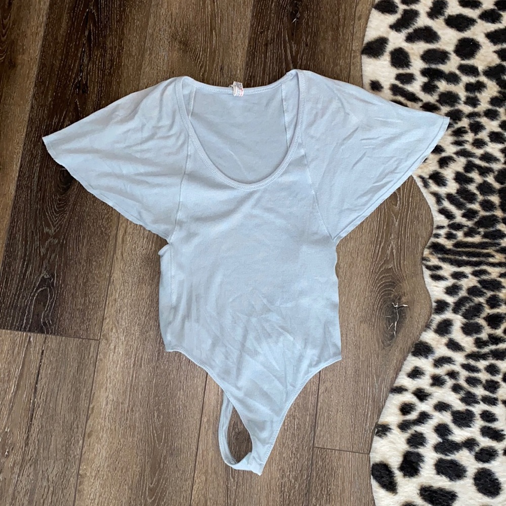 Freepeople thong bodysuit flowy short sleeve